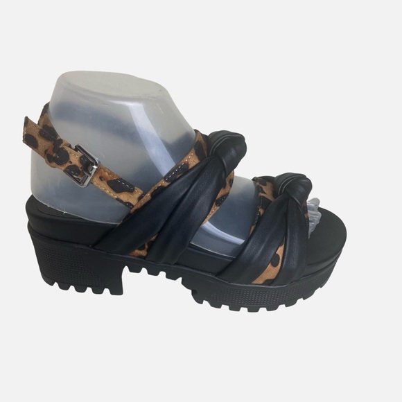 Chunky cheetah platform sandal - Picture 2 of 3